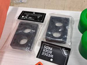 lot 205 image: Lot of (2) 14-12 Skateboard Wedge Riser Pads (in original packaging)