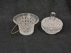 lot 86 image: Lot of (2) Crystal Dishes