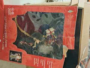 lot 244 image: Michaels 12 Fiber Optic Santa Dcor