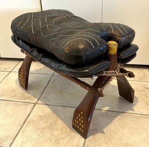 Vintage Camel Saddle Stool  Foot Rest