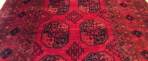 Vintage Radiant Red Area Rug