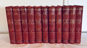 Vintage Set of Encyclopedia of Law Books Volumes 1-12 (missing #9)