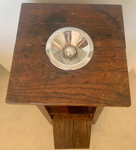 Vintage Mission Arts and Crafts Wooden Ashtray Stand