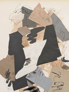 Framed Mixed Media and Ink on Cardboard by Lucille Horsley