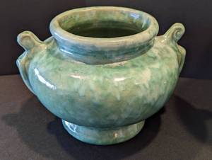 Trio of Vintage Teal Ceramic Vases