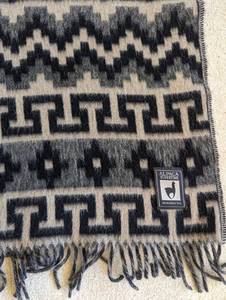 Vintage Geometric Alpaca Throw Blanket
