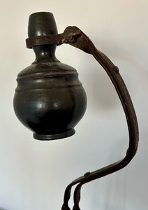 Vintage Metal and Pottery Steam Punk Style Sculpture