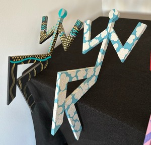 Five Artisan Crafted Abstract Stick Figures
