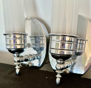 Two Vintage Wall Mount Light Fixtures