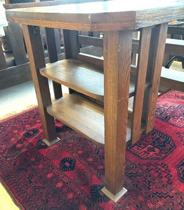 Arts and Crafts Mission Style Desk with Side Shelves