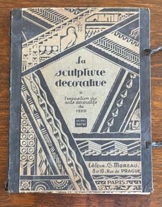 Vintage La Sculpture Decorative Book of Prints by Henri Rapin