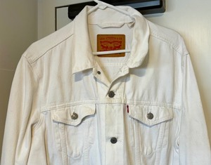 Vintage Mens White Levis Jean Jacket
