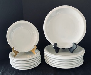 White Pottery Barn Dishware Service for 8