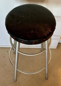 Vintage Stool with Rivet Details