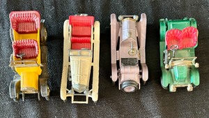 Variety of Old Fashioned Toy Cars by Lesney and Matchbox