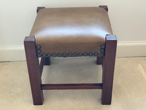 Arts and Crafts Style Wooden Footstool