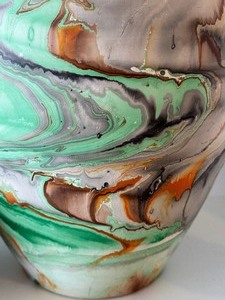 Two Vintage Nemadji Pottery Vases