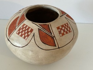 Vintage Native American Pottery with a Rounded Bottom