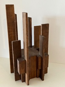 Unique Arts and Crafts Style Wooden Sculpture Stand