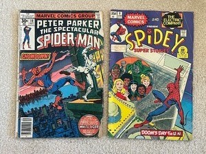 Three Vintage Spider Man Comics