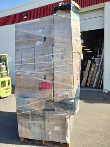 Large Pallet of Customer Return DEALS Glare Wheel, Bunk Bed, Air Conditioners, Whirlpool, Fireplace, Lawn Mowers, and MORE