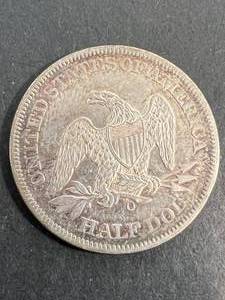 lot 02 image: 1861-O US SEATED LIBERTY HALF DOLLAR