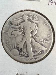 lot 20 image: 1941 US WALKING LIBERTY HALF DOLLAR