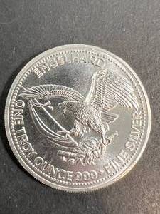 lot 46 image: 1 TROY OZ .999 FINE SILVER AMERICAN PROSPECTOR ROUND