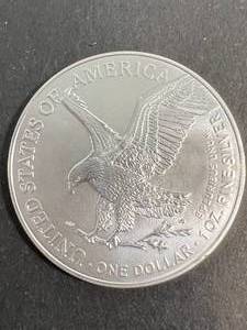lot 48 image: 2023 AMERICAN SILVER EAGLE 1 TROY OZ .999 FINE SILVER