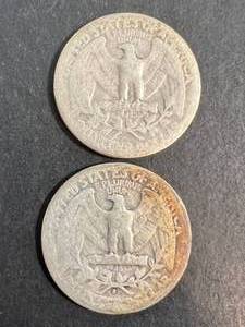 lot 59 image: 2 US WASHINGTON QUARTERS 1938P-S