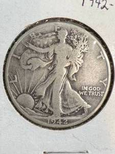 lot 60 image: 1942-D US WALKING LIBERTY HALF DOLLAR