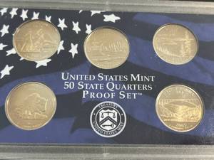 lot 80 image: 2005 US 50 STATE QUARTERS PROOF SET