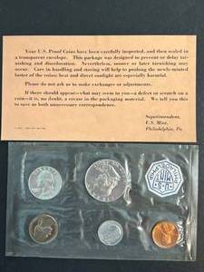 lot 83 image: 1963 US PROOF SET IN ORIGINAL ENVELOPE