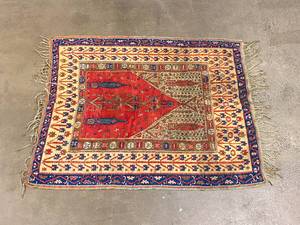 lot 193 image: Kilim Flat Woven Prayer Rug, Possibly Kurdish or Turkish