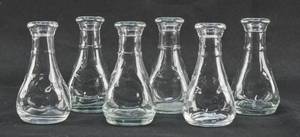 lot 137 image: 6 Piece Vintage Glass 3.5 Vases, Libbey, Other