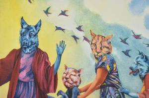 lot 24 image: M.L. Faustine, Marching into Pet Heaven Signed Limited Print