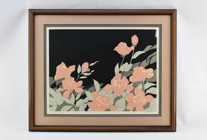 lot 30 image: Mary Michel Gardenias Signed Artists Proof Woodblock Print
