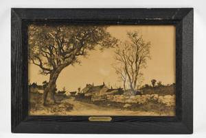 lot 48 image: September Afternoon Intaglio Print of Rural Scene
