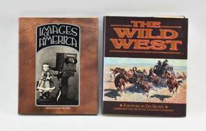 lot 242 image: Images of America A Panorama of History in Photographs and The Wild West Large Hardcover Table Books