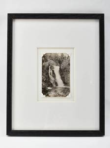 lot 88 image: Framed Vintage Postcard Brownstone Falls at State Park - Mellen, Wis.
