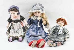 lot 155 image: 3 Vintage Dolls