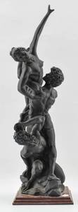 lot 158 image: Abduction of a Sabine Woman Matte Black Statue Reproduction