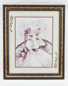 lot 118 image: Peggy Reimel Abrams Victorian Woman Print