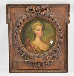 lot 102 image: Antique Style French Victorian Portrait of a Woman