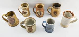 lot 170 image: Seven Minnesota Renaissance Festival Pottery Mugs