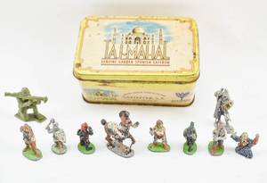 lot 171 image: Grenadier Models Vintage 1.5 Lead Fantasy Miniatures in Saffron Tin