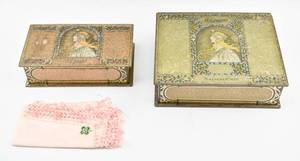 lot 189 image: 2 Art Nouveau Style Candy Boxes with Mosaic Style Decoration