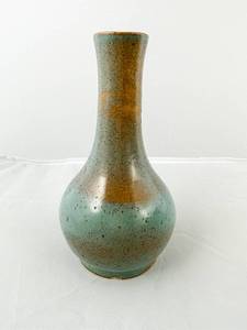 lot 232 image: Signed Light Blue Pottery Vase