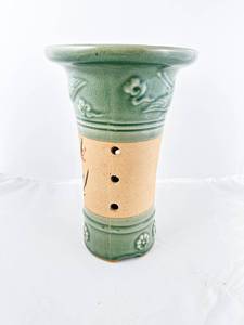 lot 238 image: Asian Planter Vase with Floral and Crane Decorations