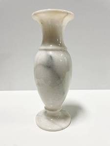 lot 157 image: White Stone Vase, Marble or Similar